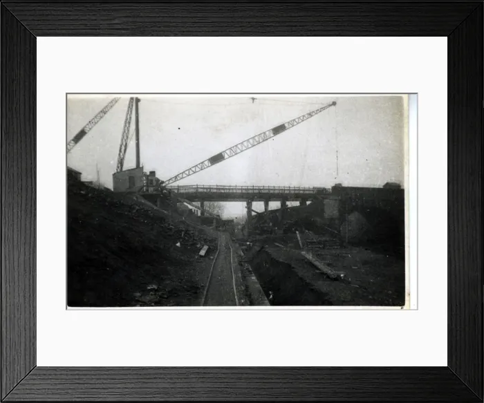Framed Print : Underground Railway Construction, Leytonstone, London Framed Print : Underground Railway Construction, Leytonstone, London