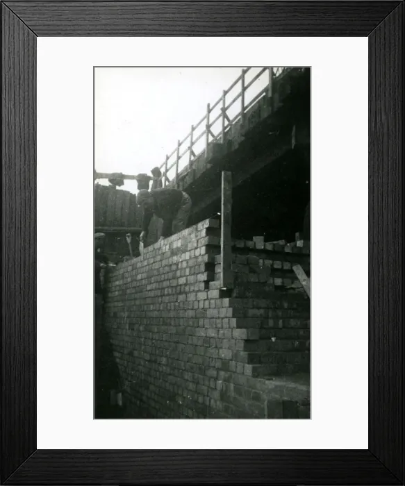 Framed Print : Underground Railway Construction, Leytonstone, London Framed Print : Underground Railway Construction, Leytonstone, London