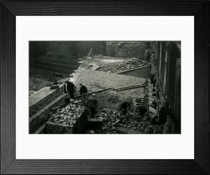 Framed Print : Underground Railway Construction, Leytonstone, London Framed Print : Underground Railway Construction, Leytonstone, London