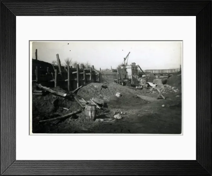Framed Print : Underground Railway Construction, Leytonstone, London Framed Print : Underground Railway Construction, Leytonstone, London