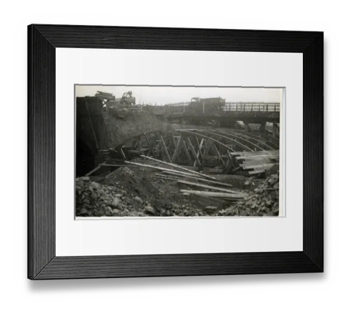 Framed Print : Underground Railway Construction, Leytonstone, London Framed Print : Underground Railway Construction, Leytonstone, London