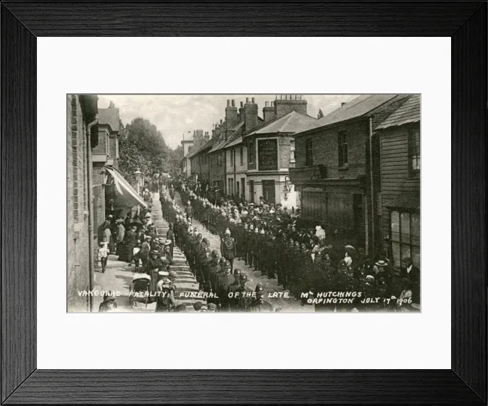 Framed Print : Funeral Procession of M Hutchings, Orpington, London Framed Print : Funeral Procession of M Hutchings, Orpington, London
