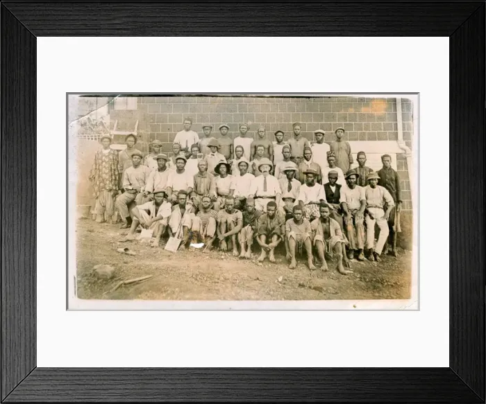 Framed Print : Missionary with Native Workers Framed Print : Missionary with Native Workers