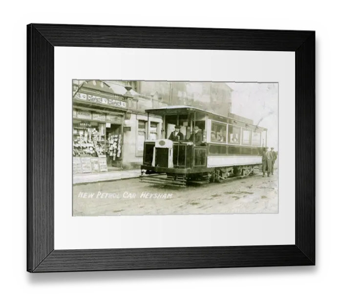 Framed Print : Petrol Tram Car, Heysham, Lancashire Framed Print : Petrol Tram Car, Heysham, Lancashire