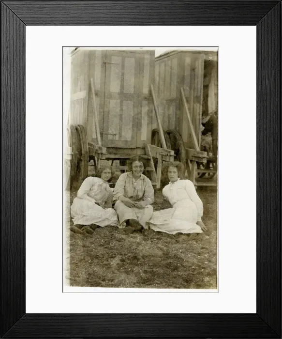 Framed Print : Edwardian Ladies on the Beach, Paignton, Devon Framed Print : Edwardian Ladies on the Beach, Paignton, Devon