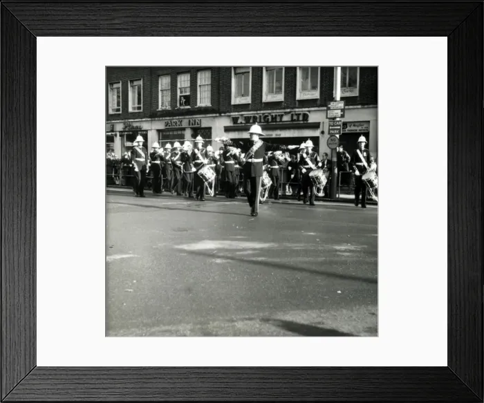Framed Print : Military Band in Pageant, Hythe, Hampshire Framed Print : Military Band in Pageant, Hythe, Hampshire