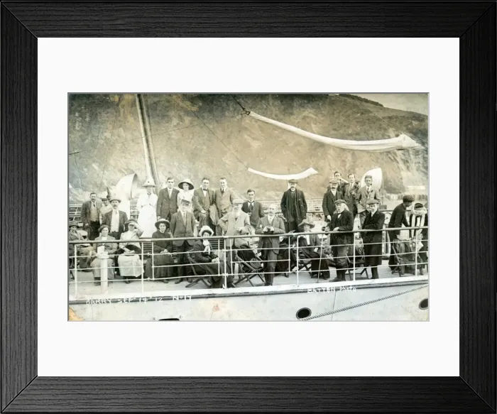 Framed Print : Passengers on Pleasure Boat, Ilfracombe, Devon Framed Print : Passengers on Pleasure Boat, Ilfracombe, Devon