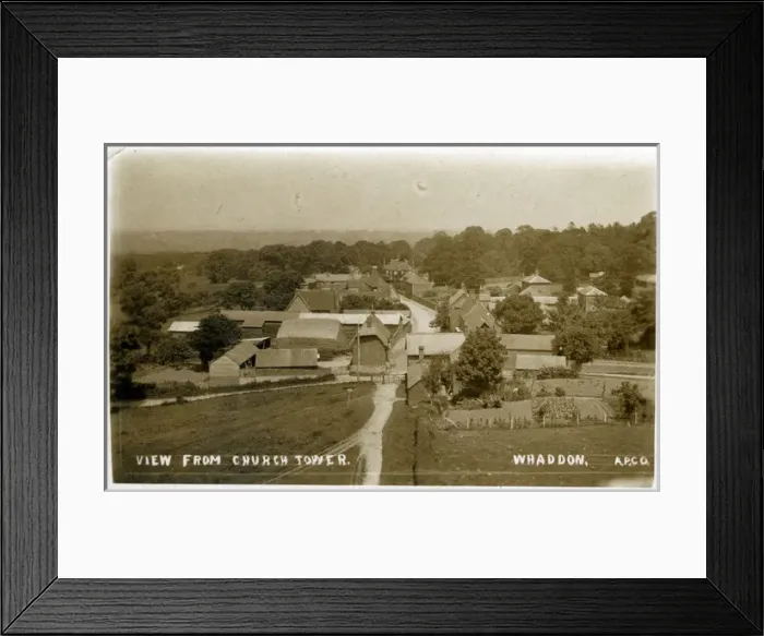 Framed Print : The Village - From Church Tower, Whaddon, Buckinghamshire Framed Print : The Village - From Church Tower, Whaddon, Buckinghamshire