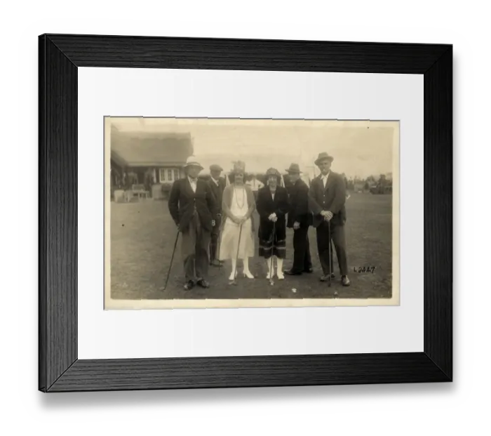 Framed Print : Golfing Party, Unknown location Framed Print : Golfing Party, Unknown location