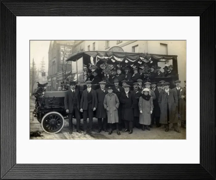 Framed Print : Charabanc Outing, Thornton Heath, London Framed Print : Charabanc Outing, Thornton Heath, London