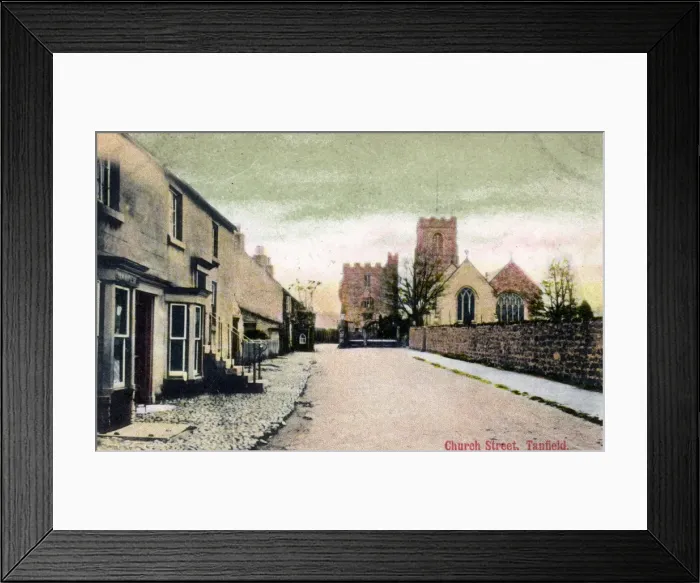 Framed Print : Church Street, Tanfield, Yorkshire Framed Print : Church Street, Tanfield, Yorkshire
