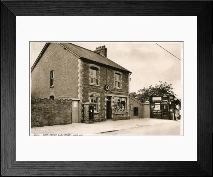 Framed Print : The Post Office & Stores, Willand, Devon Framed Print : The Post Office & Stores, Willand, Devon