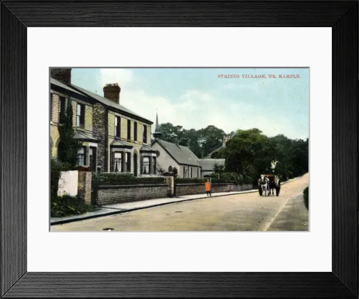 Framed Print : The Village, Strines, Lancashire Framed Print : The Village, Strines, Lancashire