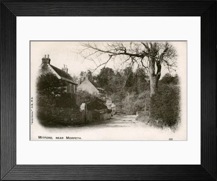 Framed Print : The Village, Mitford, Northumberland Framed Print : The Village, Mitford, Northumberland