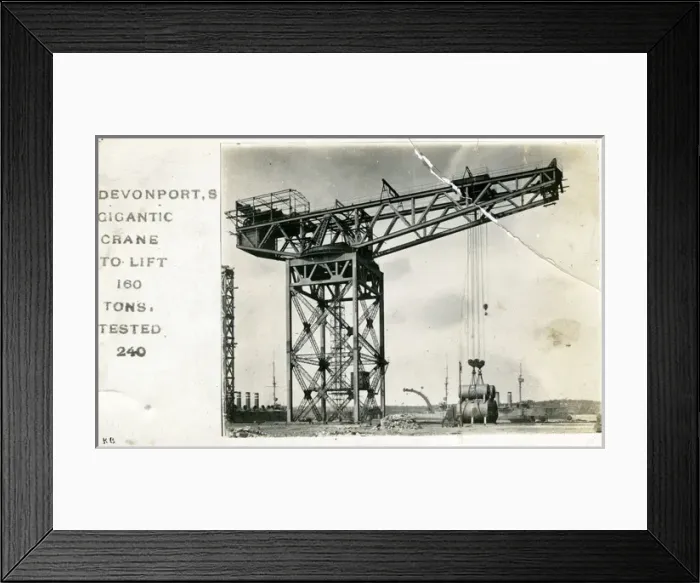 Framed Print : Gigantic Crane, Devonport, Devon Framed Print : Gigantic Crane, Devonport, Devon