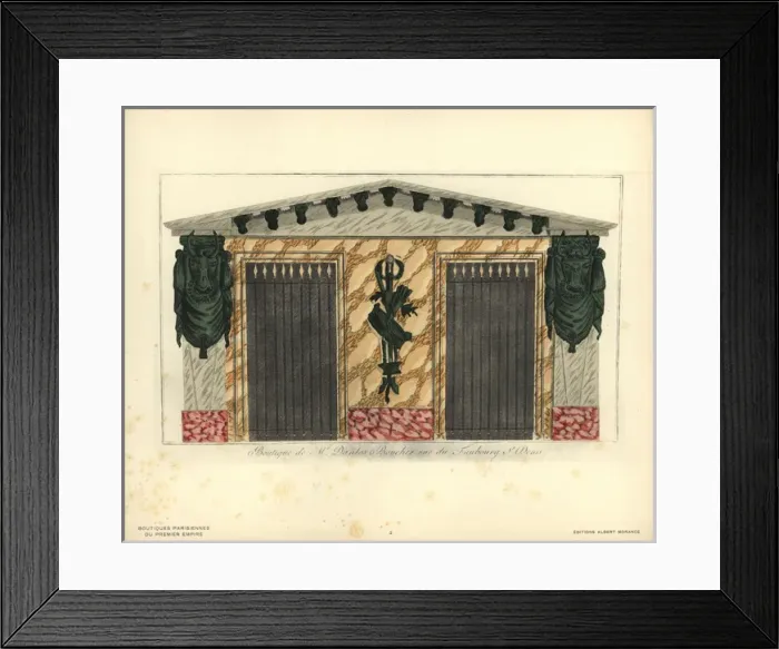 Framed Print : Shopfront to Danlos butcher shop, Paris, circa 1800 Framed Print : Shopfront to Danlos butcher shop, Paris, circa 1800