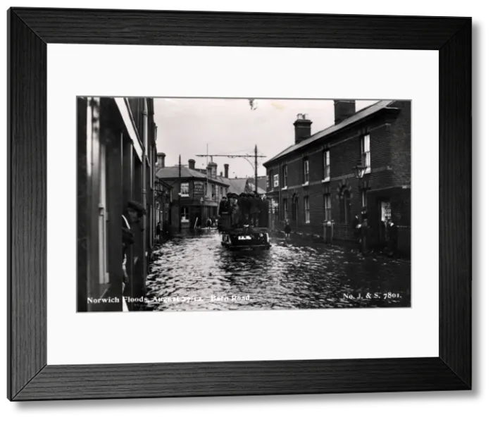 Framed Print : Barn Road in Flood, Norwich, Norfolk Framed Print : Barn Road in Flood, Norwich, Norfolk