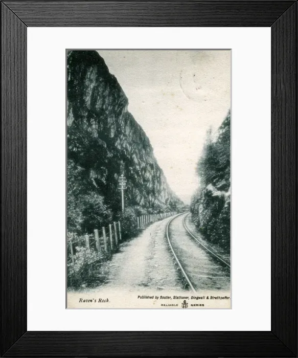 Framed Print : Railway Passing Ravens Rock, Garve, Ross-shire Framed Print : Railway Passing Ravens Rock, Garve, Ross-shire