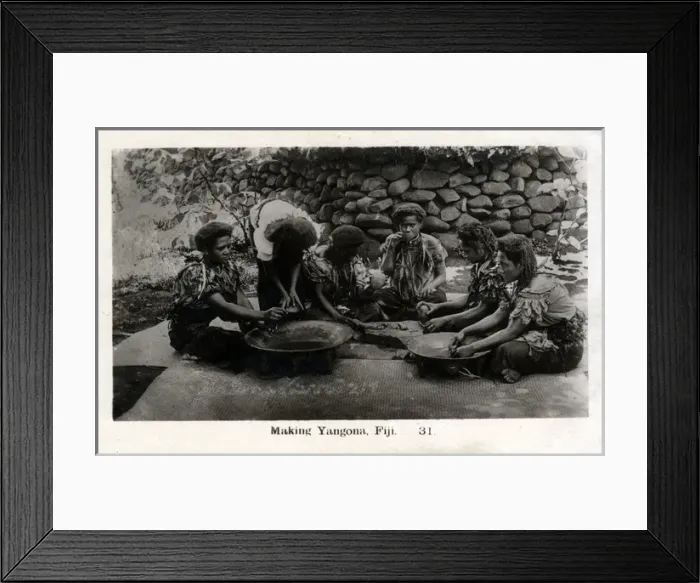 Framed Print : Natives Making Yaqona (Pronounced Yangona) Framed Print : Natives Making Yaqona (Pronounced Yangona)