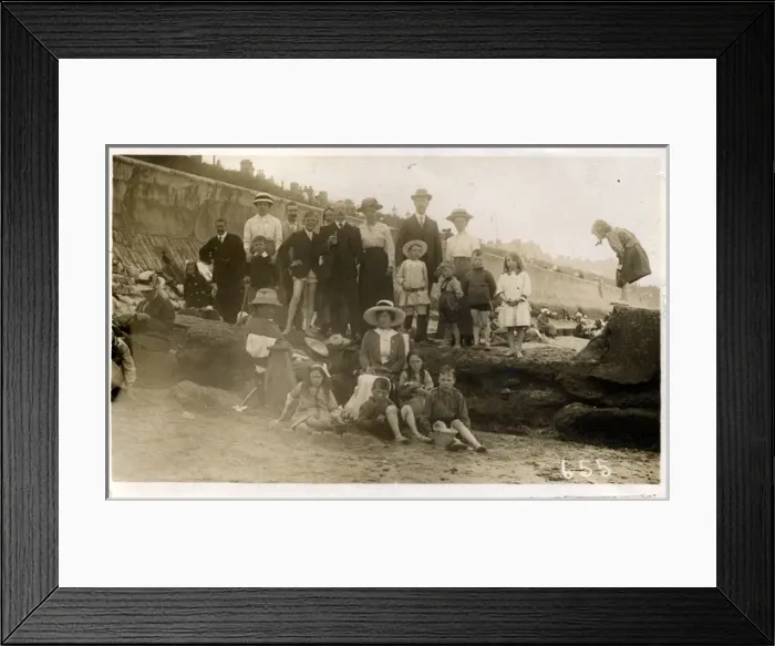 Framed Print : Family on the Beach, Clacton-on-Sea, Essex Framed Print : Family on the Beach, Clacton-on-Sea, Essex