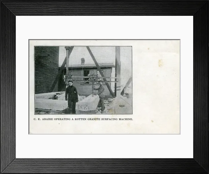 Framed Print : Kotten Granite Surfacing Machine, New York