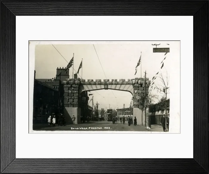 Framed Print : Arch of Textile Bails, Preston, Lancashire Framed Print : Arch of Textile Bails, Preston, Lancashire