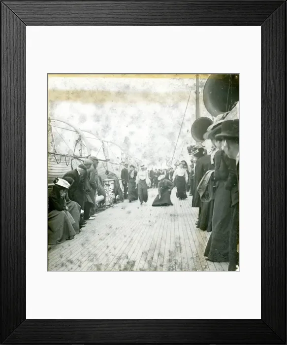 Framed Print : Victorians Playing Marbles on Deck of Ship Framed Print : Victorians Playing Marbles on Deck of Ship