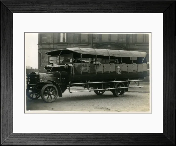 Framed Print : Motor-coach - Charabanc, King Cross, Yorkshire Framed Print : Motor-coach - Charabanc, King Cross, Yorkshire