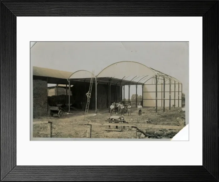 Framed Print : Barn Restoration, Thought to be at Bromsberrow, Herefordshir Framed Print : Barn Restoration, Thought to be at Bromsberrow, Herefordshir