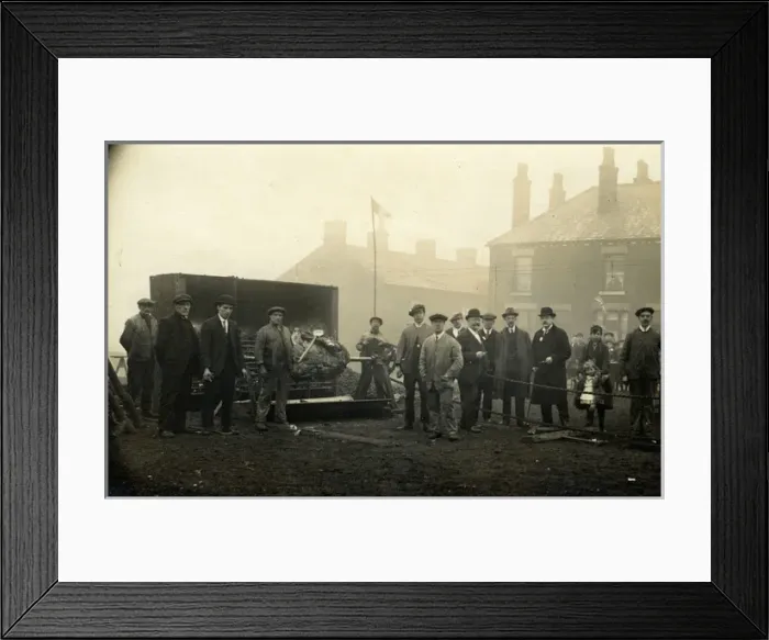 Framed Print : Spit Roast, Thought to be at Chequerbent Framed Print : Spit Roast, Thought to be at Chequerbent