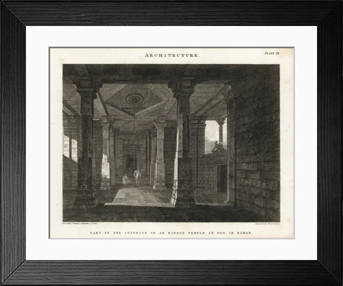Framed Print : Part of the interior of a Hindu temple at Deo in Bahar Framed Print : Part of the interior of a Hindu temple at Deo in Bahar