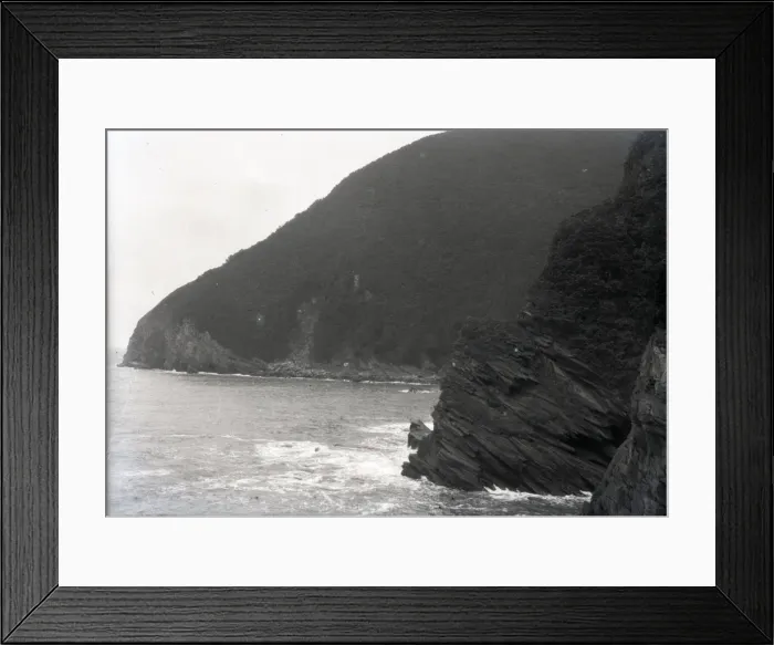 Framed Print : Rock Formation and Sea, Unknown location Framed Print : Rock Formation and Sea, Unknown location