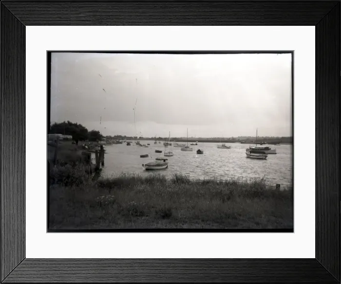 Framed Print : Boats on Crouch Nr Caravan Park, Hullbridge, Essex Framed Print : Boats on Crouch Nr Caravan Park, Hullbridge, Essex