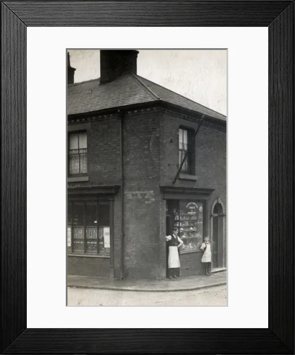 Framed Print : Shopfront, Blackfield, Glamorgan Framed Print : Shopfront, Blackfield, Glamorgan
