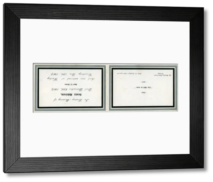Framed Print : Remembrance Card, Warley, Yorkshire Framed Print : Remembrance Card, Warley, Yorkshire