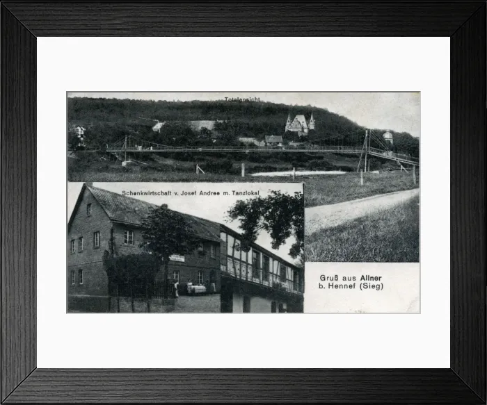 Framed Print : View of the Footbridge, Allner, North Rhine-Westphalia Framed Print : View of the Footbridge, Allner, North Rhine-Westphalia