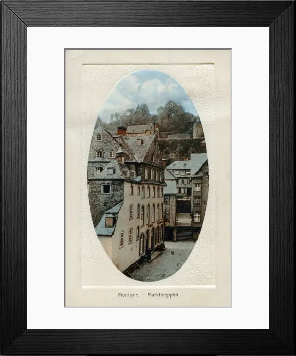 Framed Print : The Market-stairs, Montjoie - Monschau, North Rhine-Westphal Framed Print : The Market-stairs, Montjoie - Monschau, North Rhine-Westphal