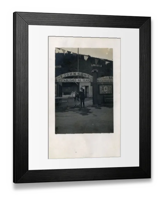 Framed Print : F Johnsons Fairground, Unknown Location, Isle of Man Framed Print : F Johnsons Fairground, Unknown Location, Isle of Man