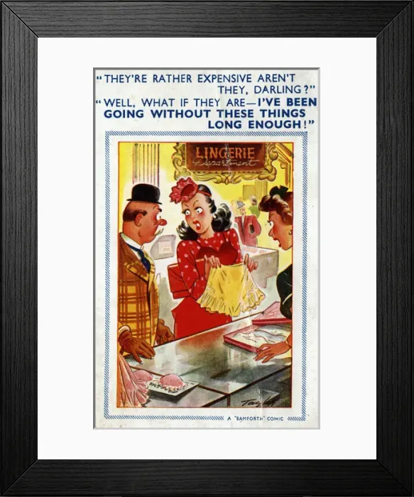 Framed Print : Bamforth Comic Postcard Framed Print : Bamforth Comic Postcard