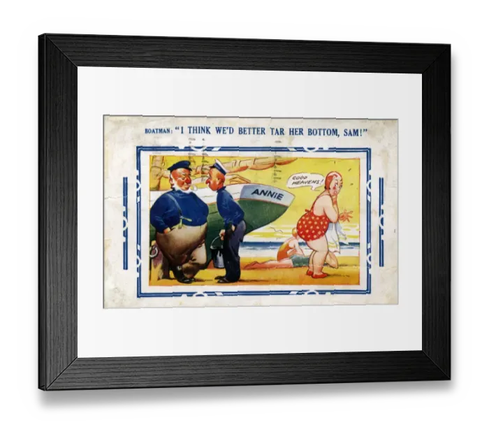 Framed Print : Bamforth Comic Postcard Framed Print : Bamforth Comic Postcard