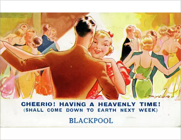 Bamforth Comic Postcard, Blackpool, Lancashire