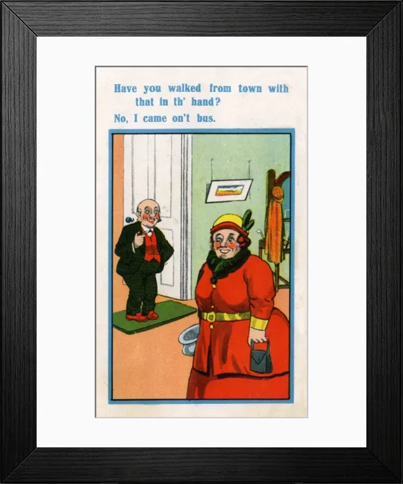 Framed Print : Comic Postcard Framed Print : Comic Postcard