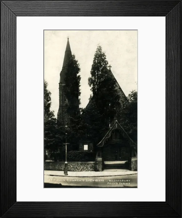 Framed Print : St Pauls Church & Lychgate, Wednesbury, Staffordshire Framed Print : St Pauls Church & Lychgate, Wednesbury, Staffordshire