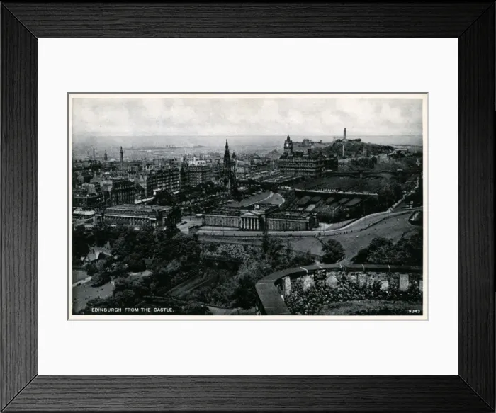Framed Print : Panoramic View, Edinburgh, Midlothian Framed Print : Panoramic View, Edinburgh, Midlothian