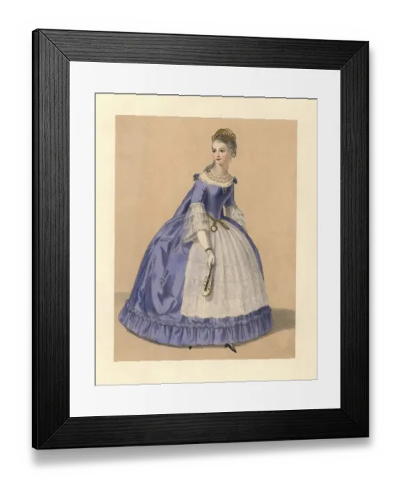 Framed Print : Dress of the reign of George II, 1727-1760 Framed Print : Dress of the reign of George II, 1727-1760