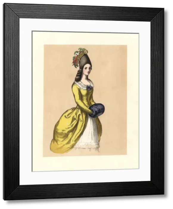 Framed Print : Dress early in the reign of King George III, 1760-1770 Framed Print : Dress early in the reign of King George III, 1760-1770