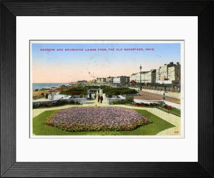 Framed Print : Gardens & Brunswick Lawns, Hove, Sussex Framed Print : Gardens & Brunswick Lawns, Hove, Sussex