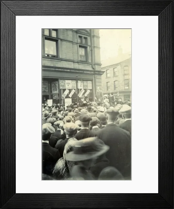 Framed Print : Election Rally, Huddersfield, Yorkshire Framed Print : Election Rally, Huddersfield, Yorkshire
