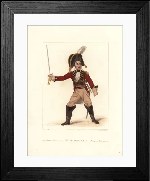 Framed Print : Samuel Simmons in Harlequin Munchausen, 1822 Framed Print : Samuel Simmons in Harlequin Munchausen, 1822
