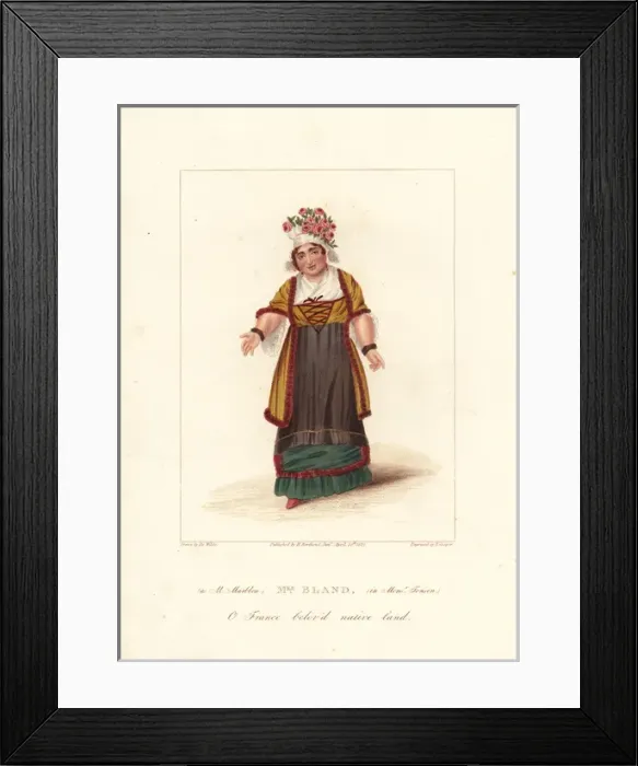 Framed Print : Maria Bland in Monsieur Tonson, 1822 Framed Print : Maria Bland in Monsieur Tonson, 1822